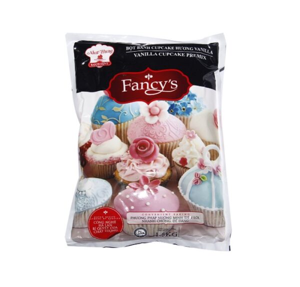 Bột Trộn Sẵn Bánh Vanila Cupcake Fancy’s (1.5kg)